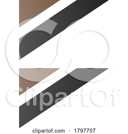 Brown and Black Triangular Flag Shaped Letter B Icon by cidepix