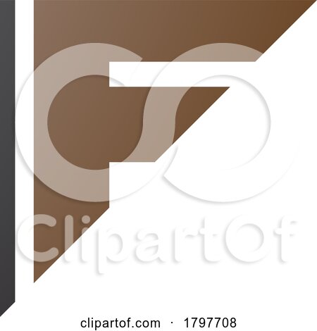 Brown and Black Triangular Letter F Icon by cidepix