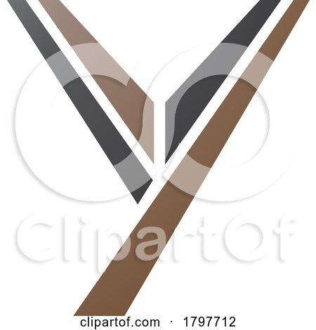 Brown and Black Uppercase Letter Y Icon by cidepix