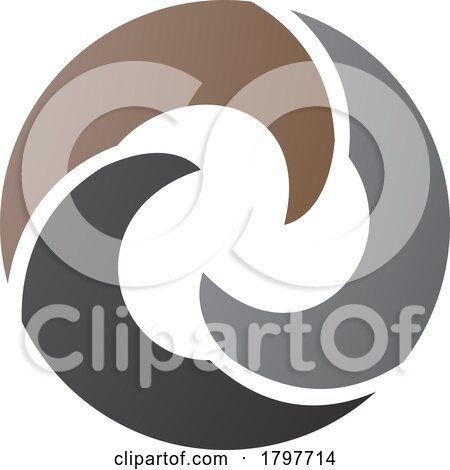 Brown and Black Wave Shaped Letter O Icon by cidepix