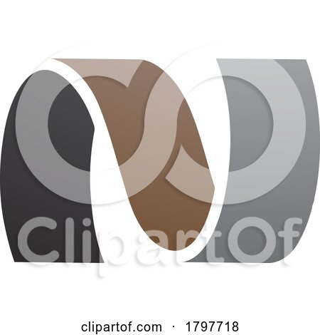 Brown and Black Wavy Shaped Letter N Icon by cidepix