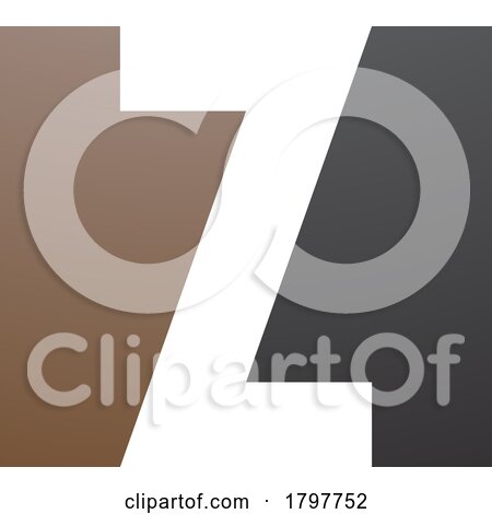 Brown and Black Rectangle Shaped Letter Z Icon by cidepix