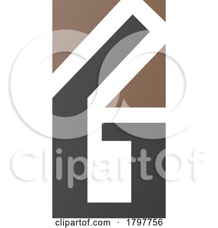 Brown and Black Rectangular Letter G or Number 6 Icon by cidepix