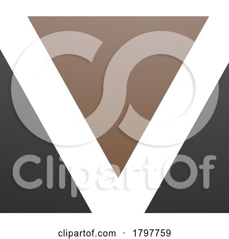 Brown and Black Rectangular Shaped Letter V Icon by cidepix