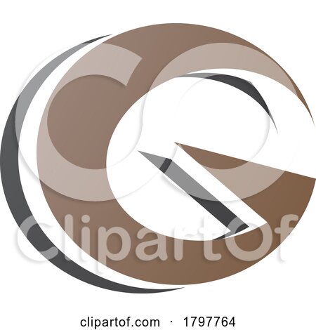 Brown and Black Round Layered Letter G Icon by cidepix