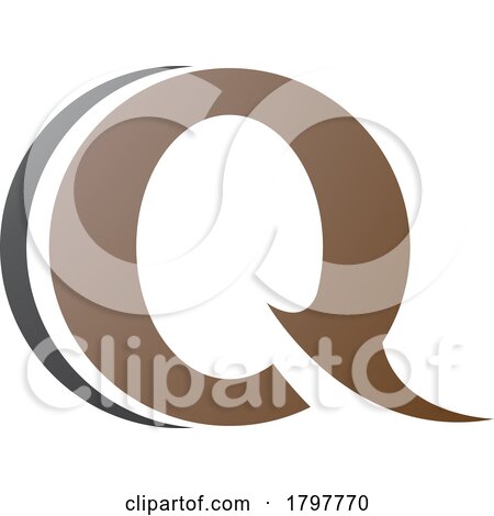Brown and Black Spiky Round Shaped Letter Q Icon by cidepix