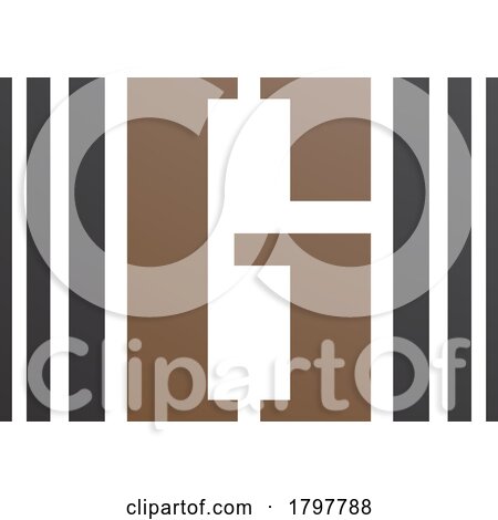 Brown and Black Letter G Icon with Vertical Stripes by cidepix