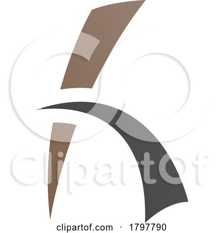 Brown and Black Letter H Icon with Spiky Lines by cidepix