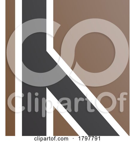 Brown and Black Letter H Icon with Straight Lines by cidepix