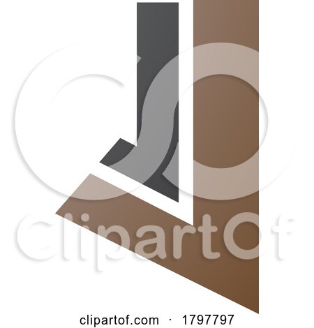 Brown and Black Letter J Icon with Straight Lines by cidepix
