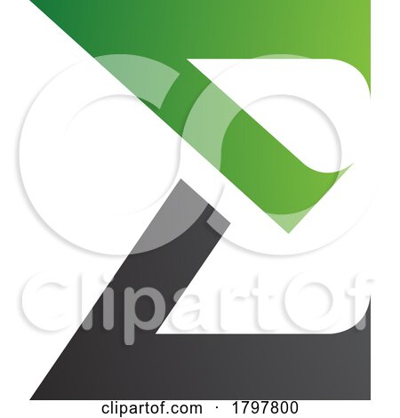 Green and Black Sharp Elegant Letter E Icon by cidepix