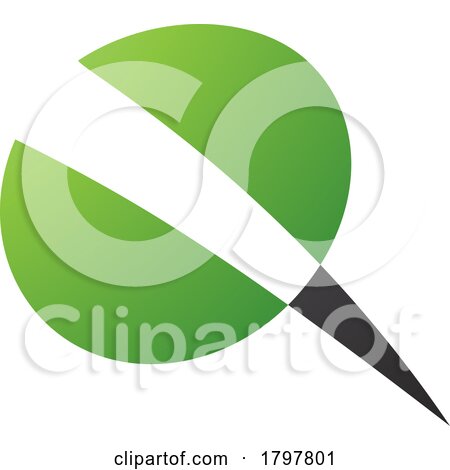 Green and Black Screw Shaped Letter Q Icon by cidepix