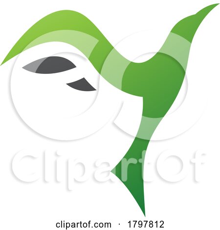 Green and Black Rising Bird Shaped Letter Y Icon by cidepix