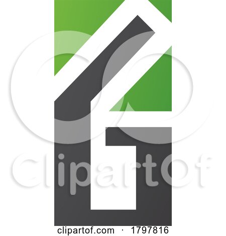 Green and Black Rectangular Letter G or Number 6 Icon by cidepix