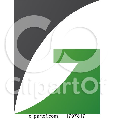 Green and Black Rectangular Letter G Icon by cidepix