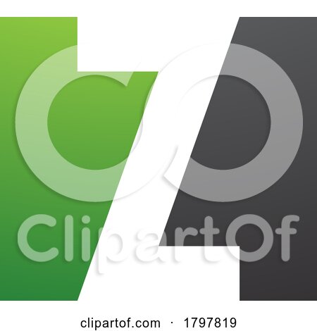 Green and Black Rectangle Shaped Letter Z Icon by cidepix