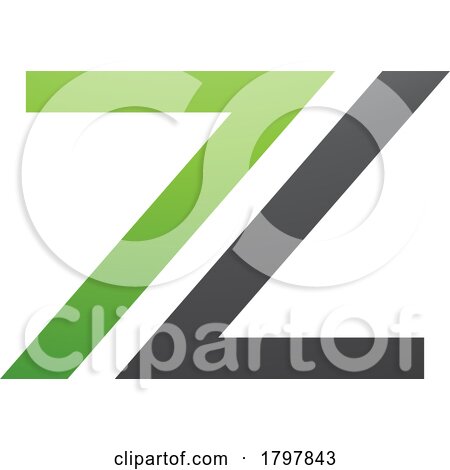 Green and Black Number 7 Shaped Letter Z Icon by cidepix