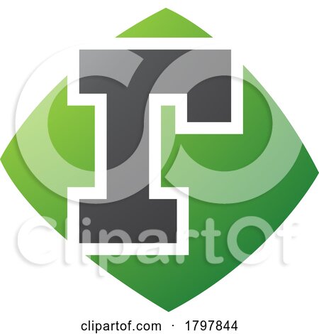 Green and Black Bulged Square Shaped Letter R Icon by cidepix