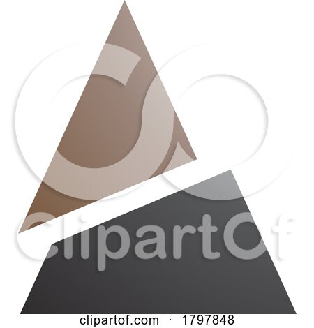 Brown and Red Split Triangle Shaped Letter a Icon by cidepix