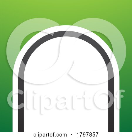 Green and Black Arch Shaped Letter N Icon by cidepix