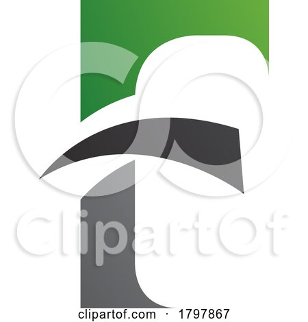 Green and Black Letter F Icon with Pointy Tips by cidepix