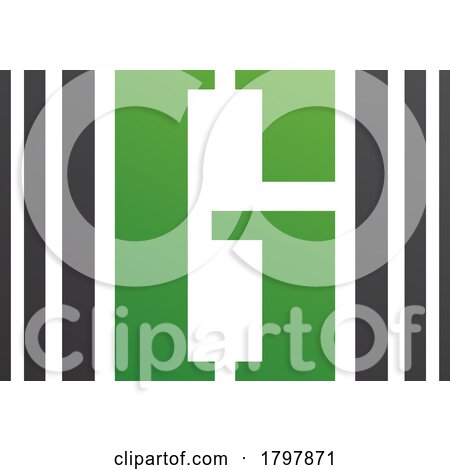 Green and Black Letter G Icon with Vertical Stripes by cidepix