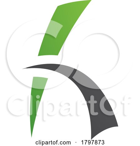 Green and Black Letter H Icon with Spiky Lines by cidepix
