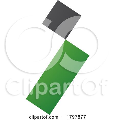 Green and Black Letter I Icon with a Square and Rectangle by cidepix