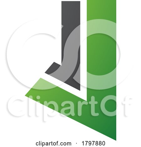 Green and Black Letter J Icon with Straight Lines by cidepix