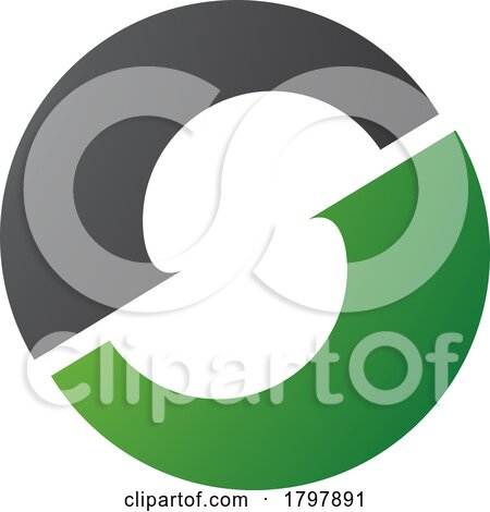 Green and Black Letter O Icon with an S Shape in the Middle by cidepix