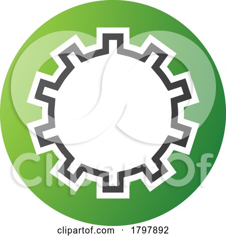 Green and Black Letter O Icon with Castle Wall Pattern by cidepix
