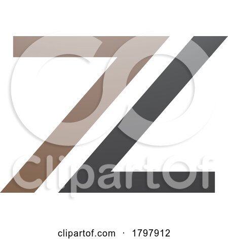 Brown and Black Number 7 Shaped Letter Z Icon by cidepix