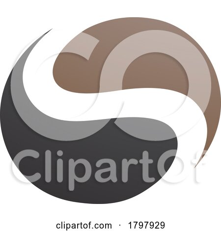 Brown and Black Circle Shaped Letter S Icon by cidepix