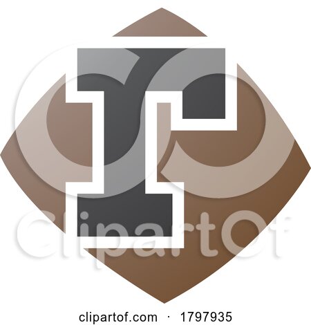 Brown and Black Bulged Square Shaped Letter R Icon by cidepix