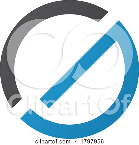 Blue and Black Thin Round Letter G Icon by cidepix