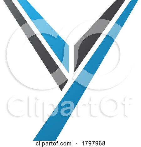 Blue and Black Uppercase Letter Y Icon by cidepix