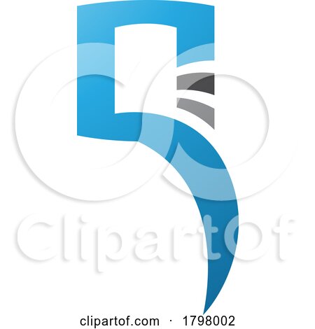 Blue and Black Square Shaped Letter Q Icon by cidepix