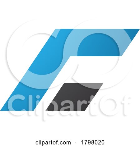 Blue and Black Rectangular Italic Letter C Icon by cidepix