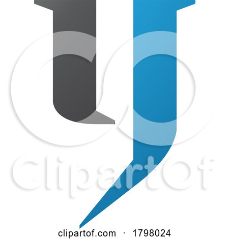 Blue and Black Lowercase Letter Y Icon by cidepix