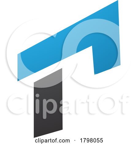 Blue and Black Rectangular Letter R Icon by cidepix