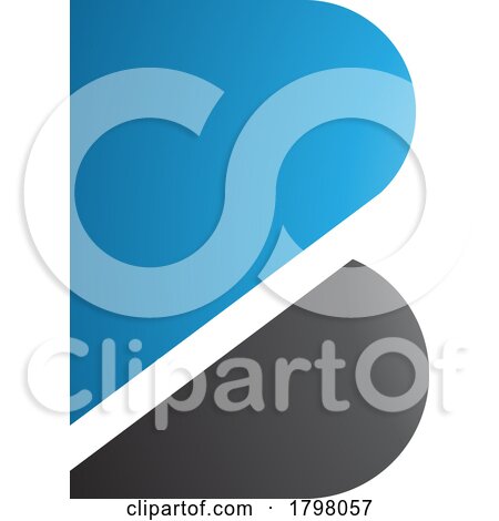 Blue and Black Bold Letter B Icon by cidepix