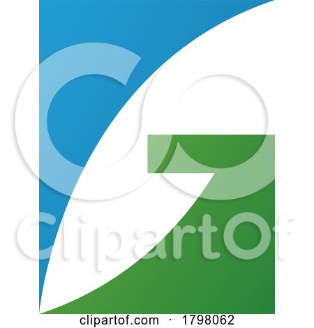 Blue and Green Rectangular Letter G Icon by cidepix