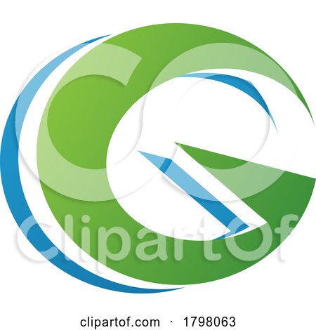 Blue and Green Round Layered Letter G Icon by cidepix