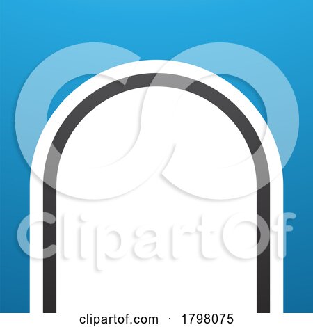 Blue and Black Arch Shaped Letter N Icon by cidepix