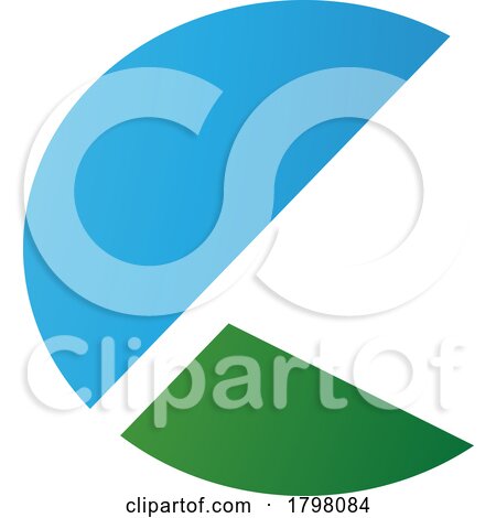Blue and Green Letter C Icon with Half Circles by cidepix