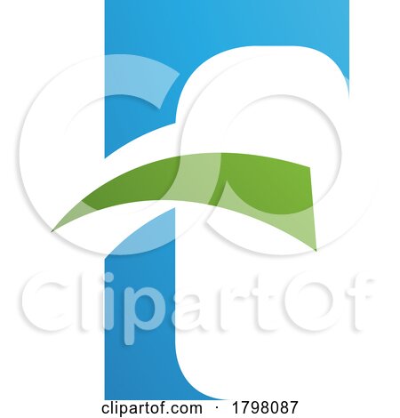 Blue and Green Letter F Icon with Pointy Tips by cidepix