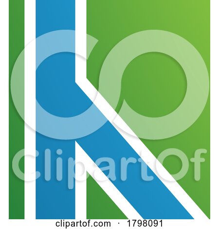 Blue and Green Letter H Icon with Straight Lines by cidepix