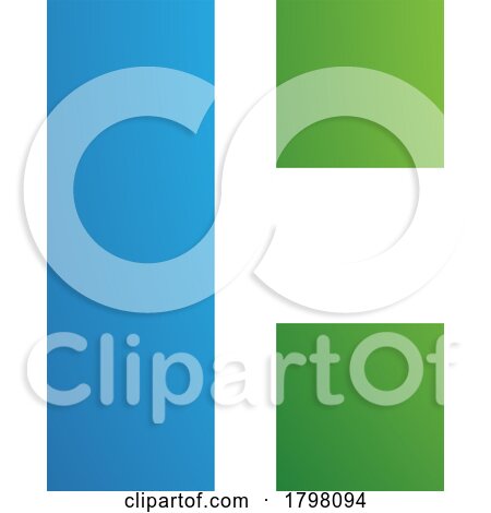 Blue and Green Rectangular Letter C Icon by cidepix