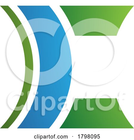 Blue and Green Lens Shaped Letter C Icon by cidepix
