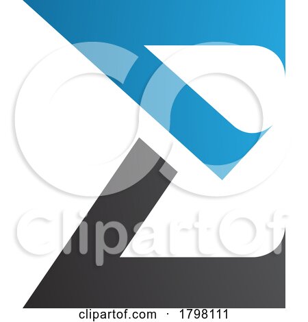 Blue and Black Sharp Elegant Letter E Icon by cidepix